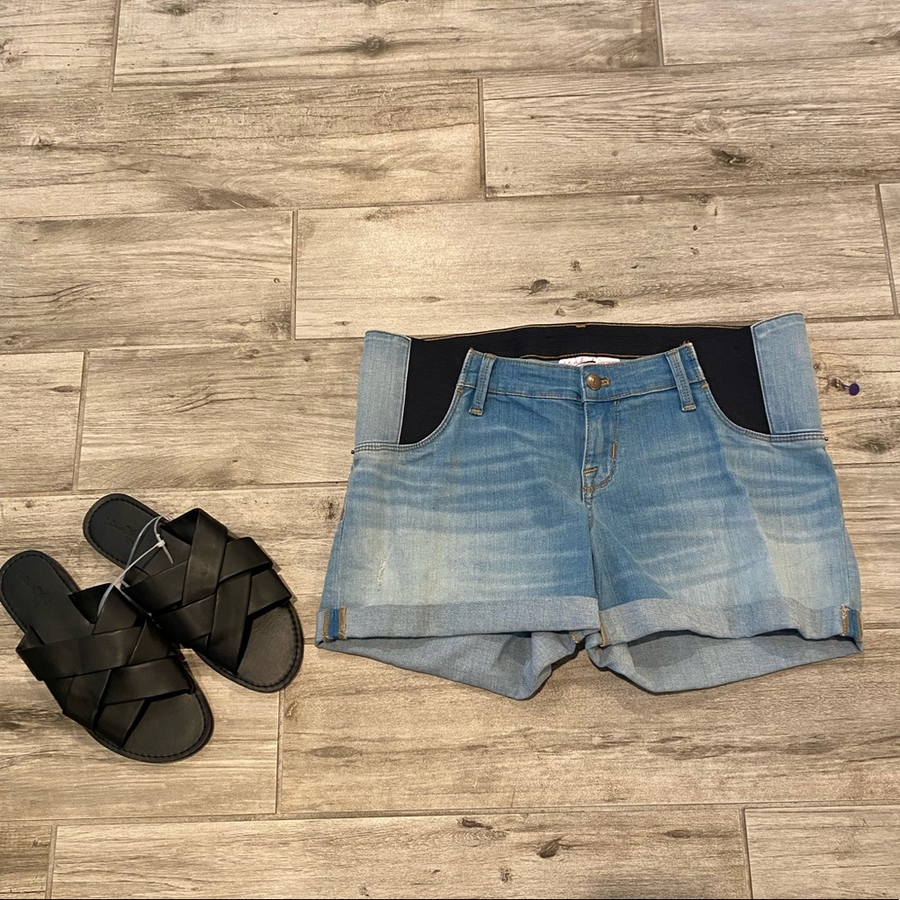 Isabel maternity denim shorts